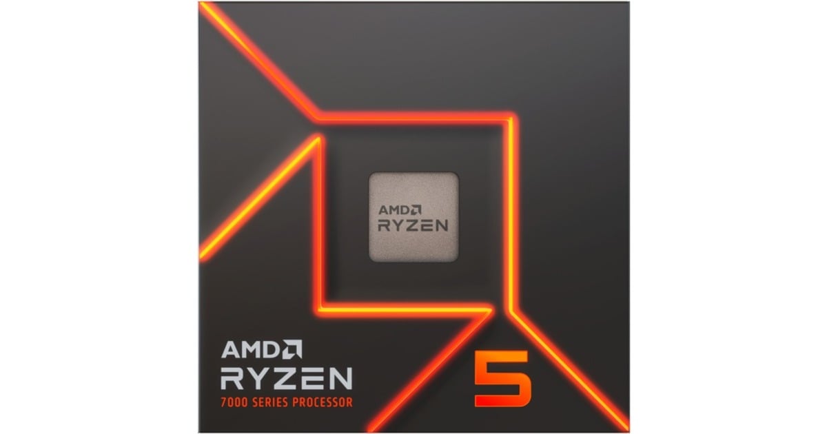 AMDRyzen 5 7600X, 4,7 GHz (5,3 GHz Turbo Boost) socket AM5 processor  (Unlocked, Boxed)