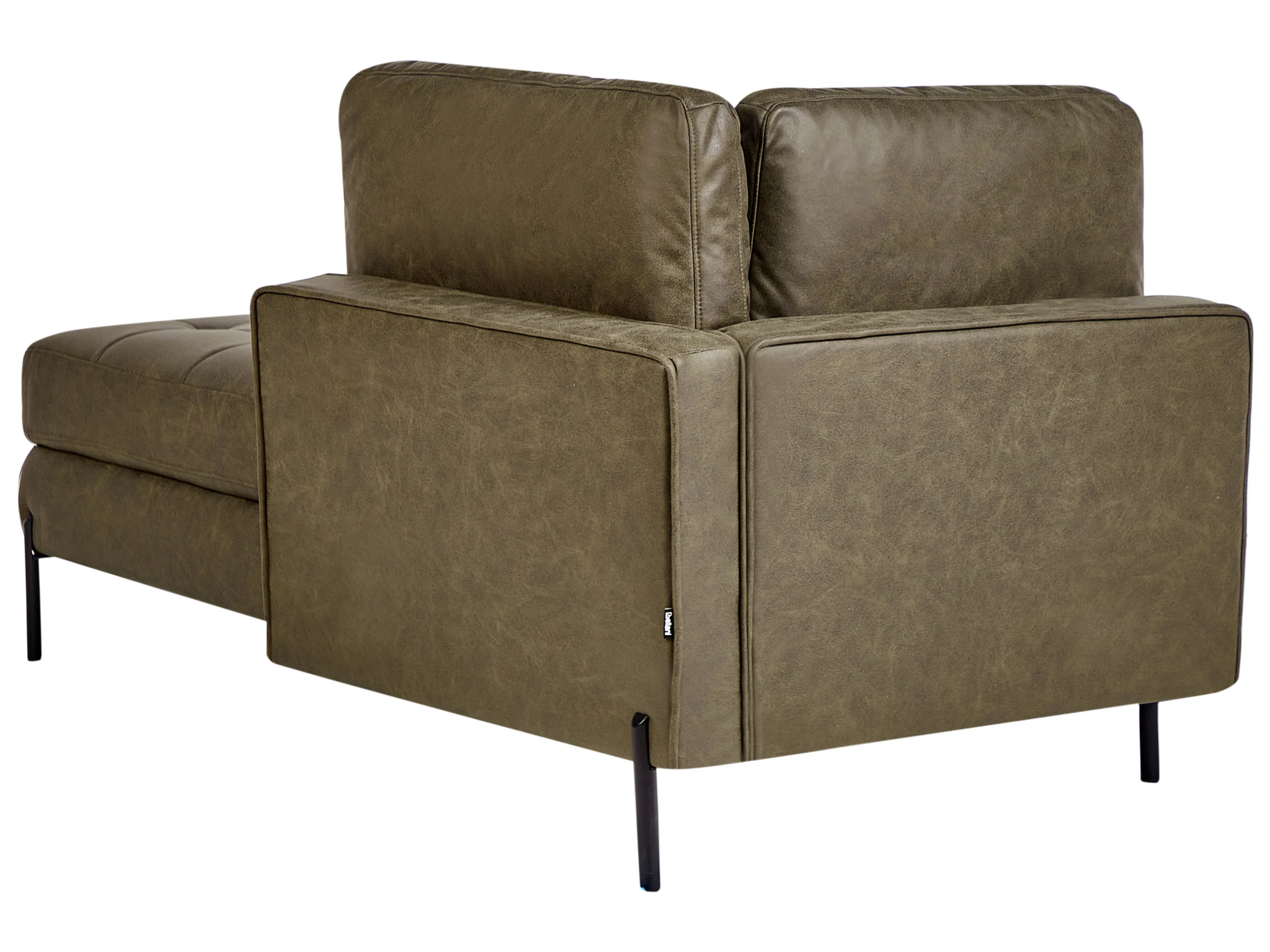 Linkszijdige chaise longue REBAIS Kunstleer Groen