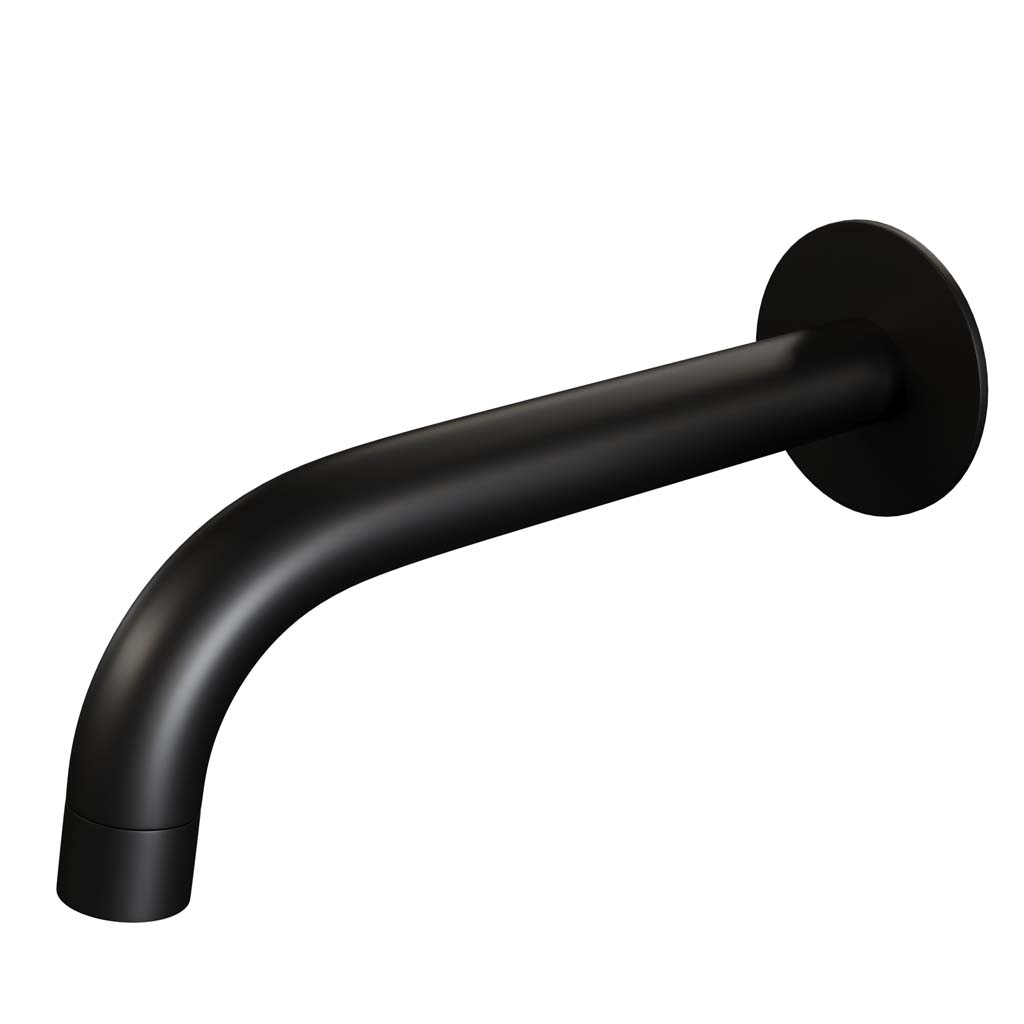 Brauer Black Edition inbouw badkraan met uitloop en staafhanddouche zwart mat