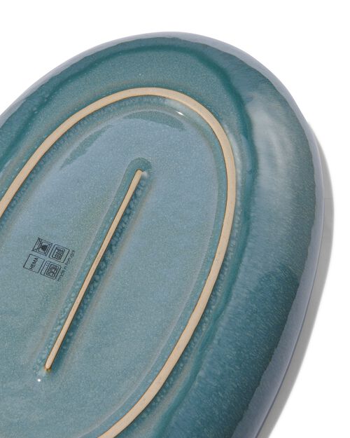 plat ovale 30 cm Porto émail réactif bleu