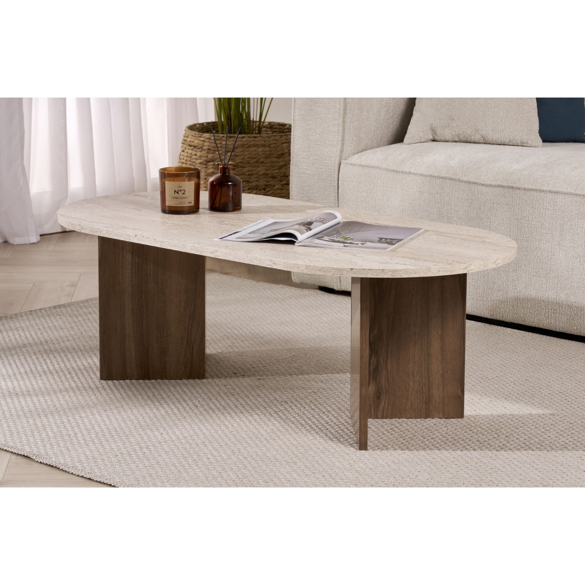 Calicosy - Ovale salontafel B119 cm - IRIS