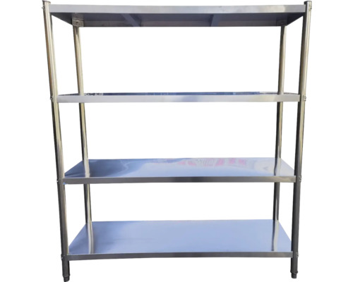 RVS stellingkast, horecastelling Kaiserthal, 180x160x60 cm, 4 schappen, draagvermogen 320 kg