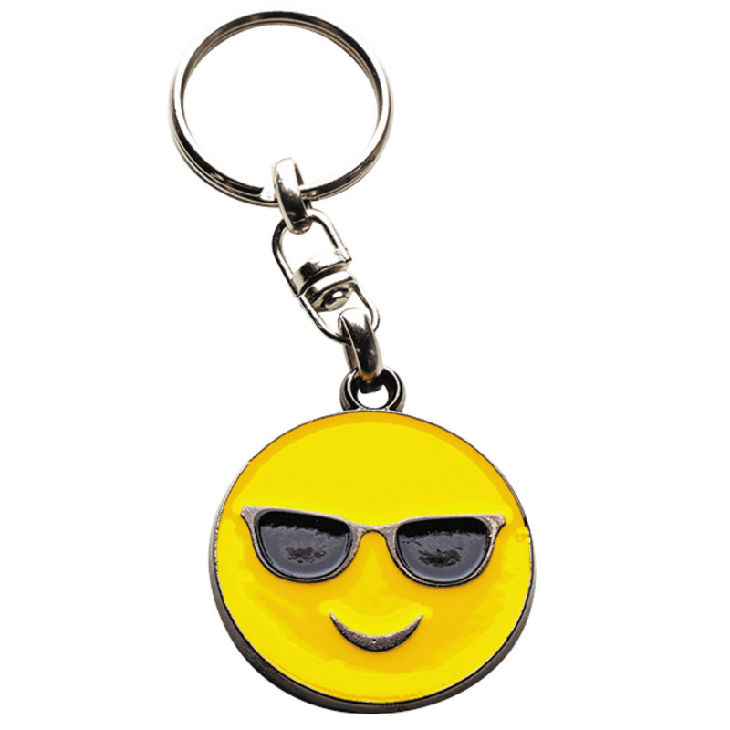 Silca Schlüsselanhänger Emoji cool, gelb