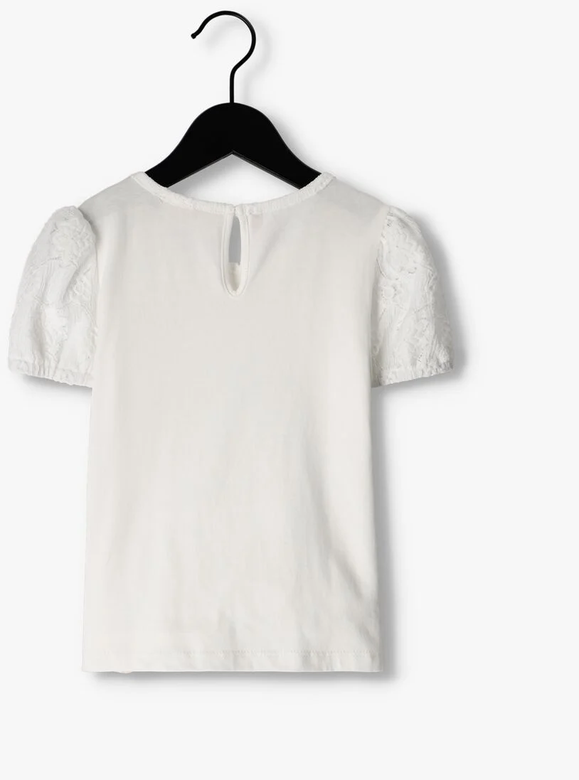 LOOXS gebroken wit looxs t-shirt lace top