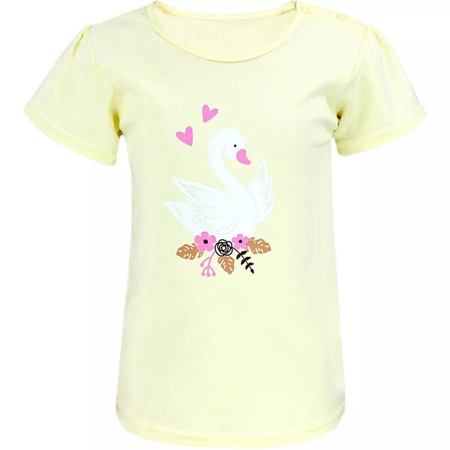 TupTam Baby Mädchen Kurzarm T-Shirt 5er Set rosagelb