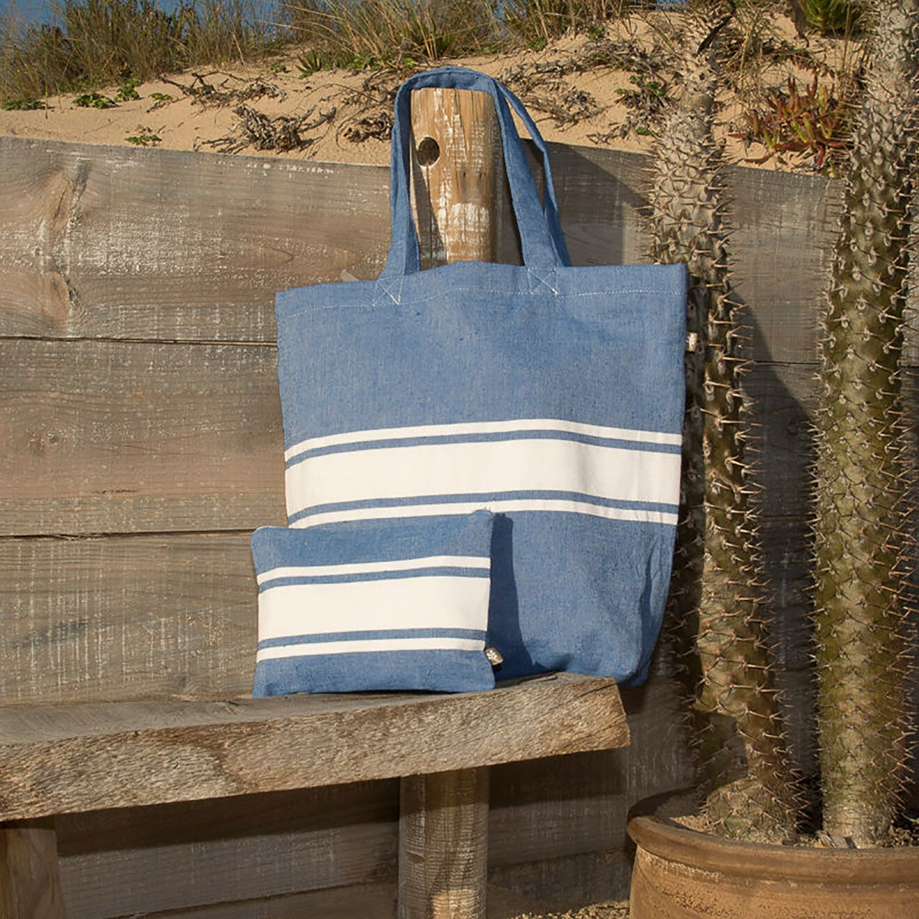 Febronie Sac St Tropez bleu - 45x42 cm