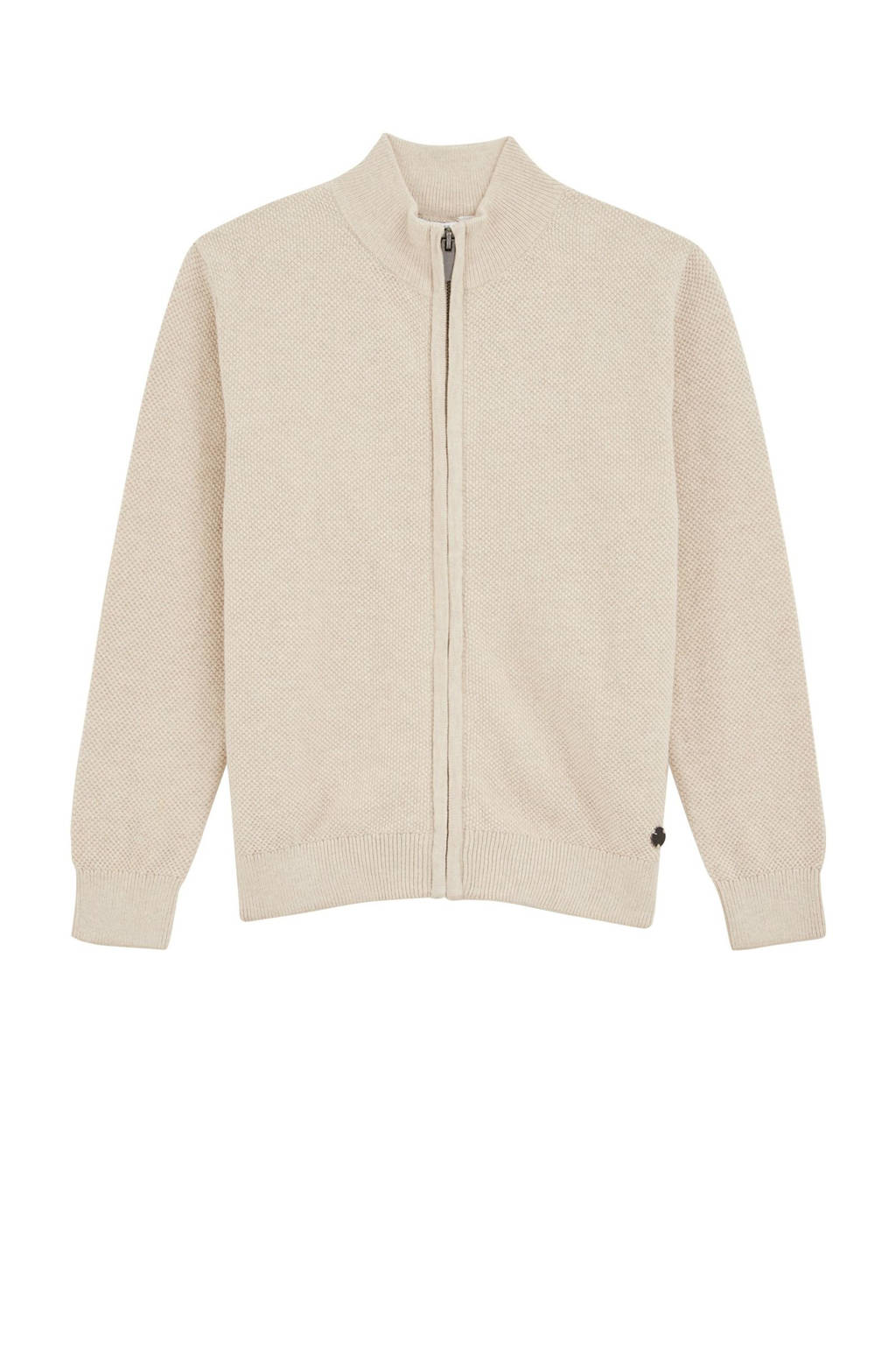WE Fashion vest beige fijn gebreid