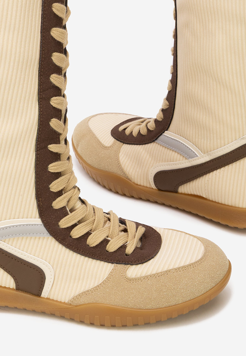 Tennis hauts pour femme kaki Daine V2