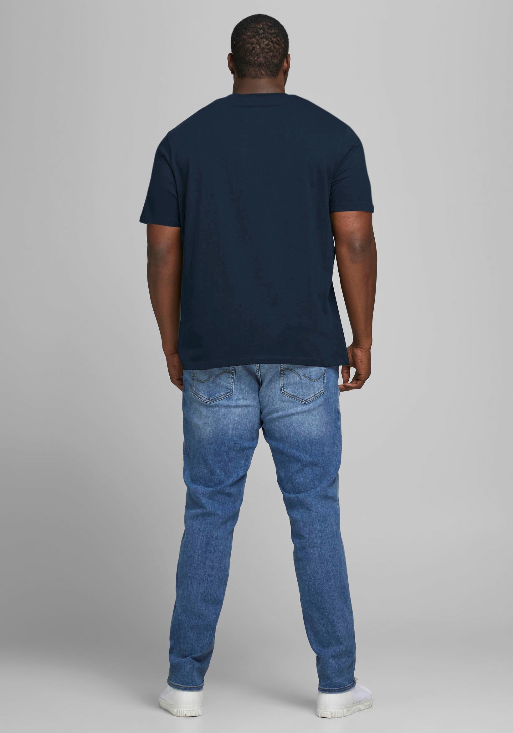 Jack & Jones PlusSize T-Shirt »CORP mit Print und bequemem Rundhals« bedruckt, modisch, regular fit, Baumwolle, Rundhals