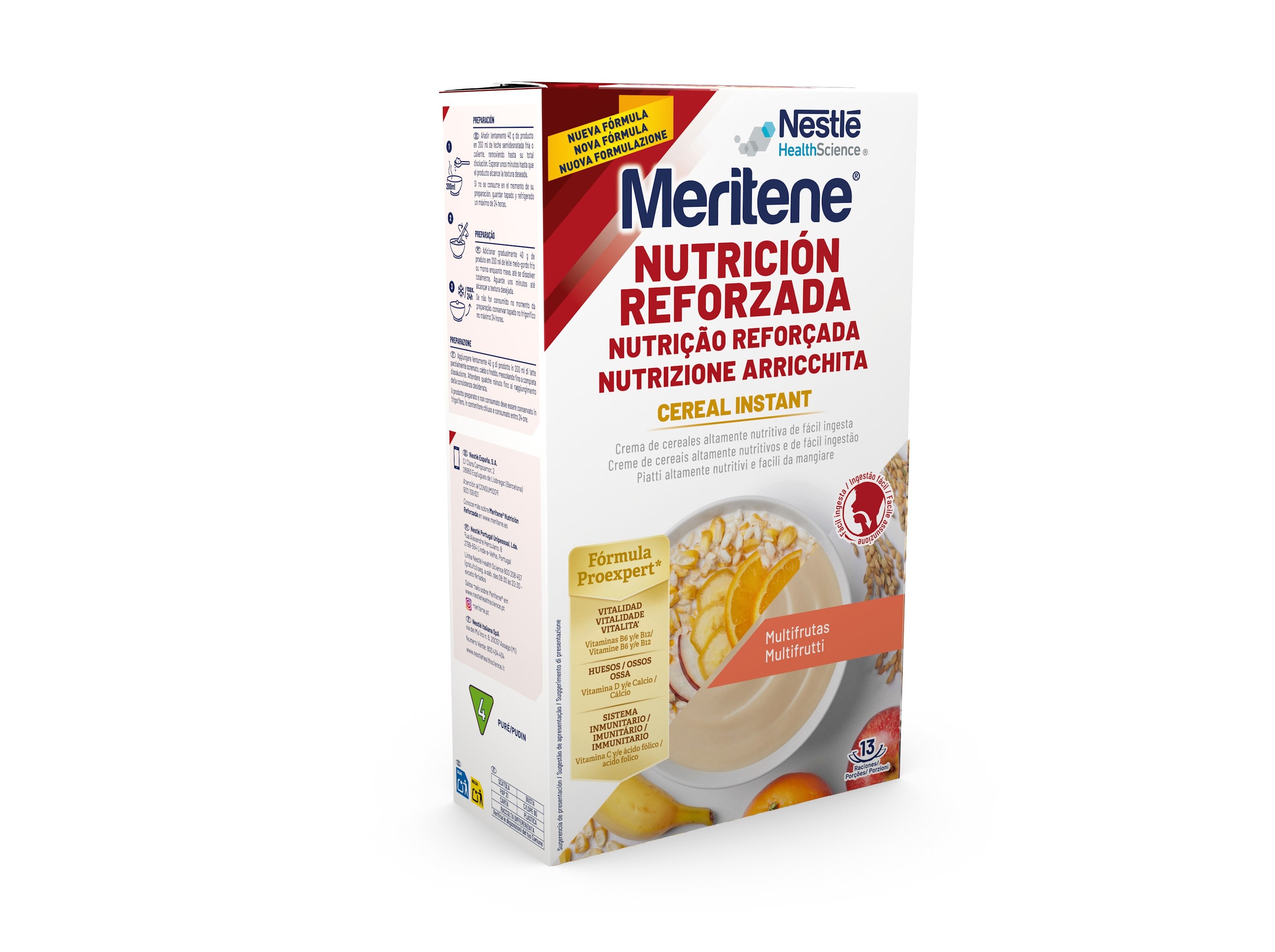 CEREAL MERITENE INSTANT MULTIFRUTAS 520G