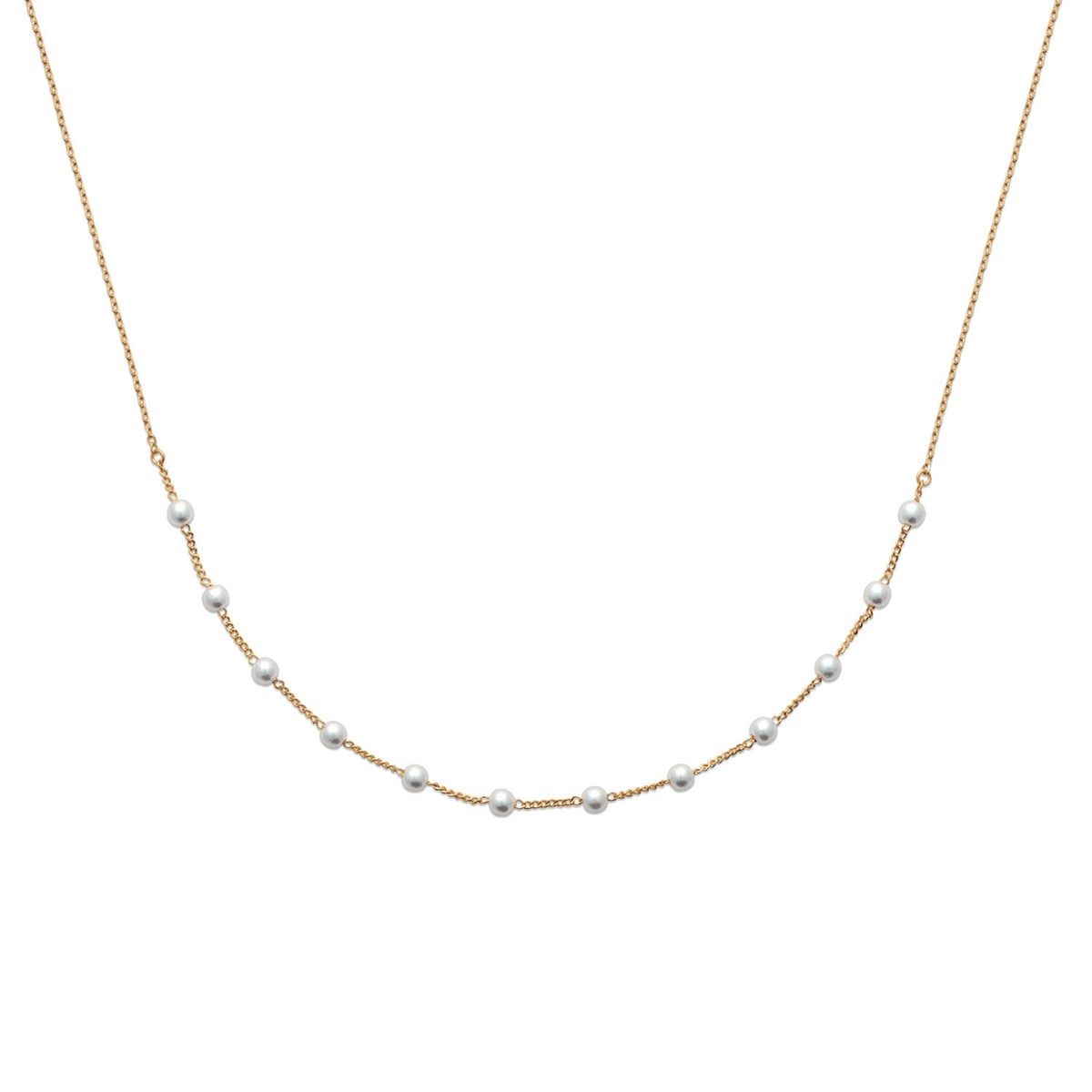 Collier Brillaxis plaqué or perles