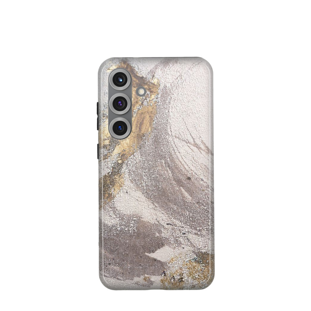 Samsung Galaxy S25 Plus Hybrid (Kunststoff / Gummi) Hülle Natürlicher Glanz - Gold