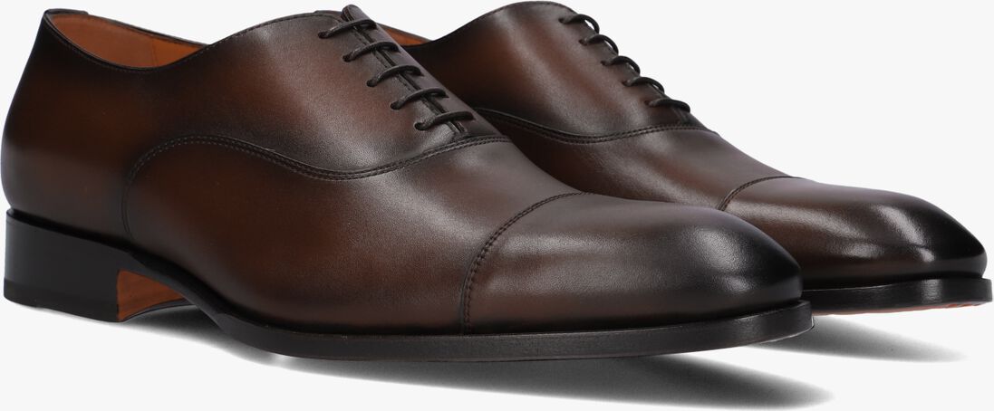 bruine santoni nette schoenen led veterschoen