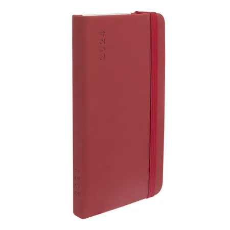 Idena Agenda 2024 slim, dunkelrot FSC-Mix