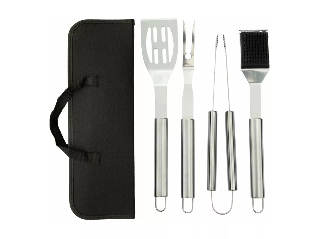 Mallette de Barbecue 5 pièces accessoires en acier inoxydable
