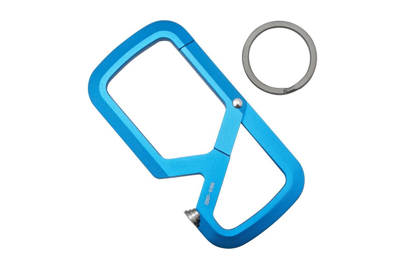 The James Brand Mehlville, Cerulean Stainless, karabijnhaak
