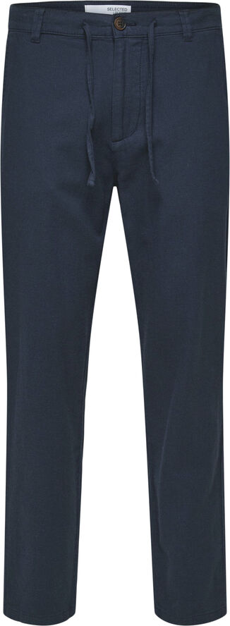Selected Homme SLHSLIMTAPE-BRODY 172 LINEN PANTS N Mørkeblå