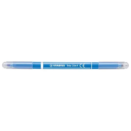 Filzstift und Fineliner in einem - STABILO Trio 2 in 1 - hellblau