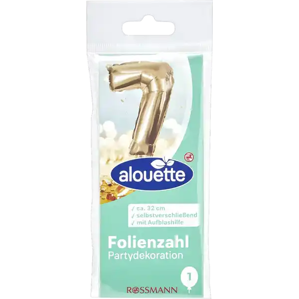 Folienzahl 7 Partydekoration