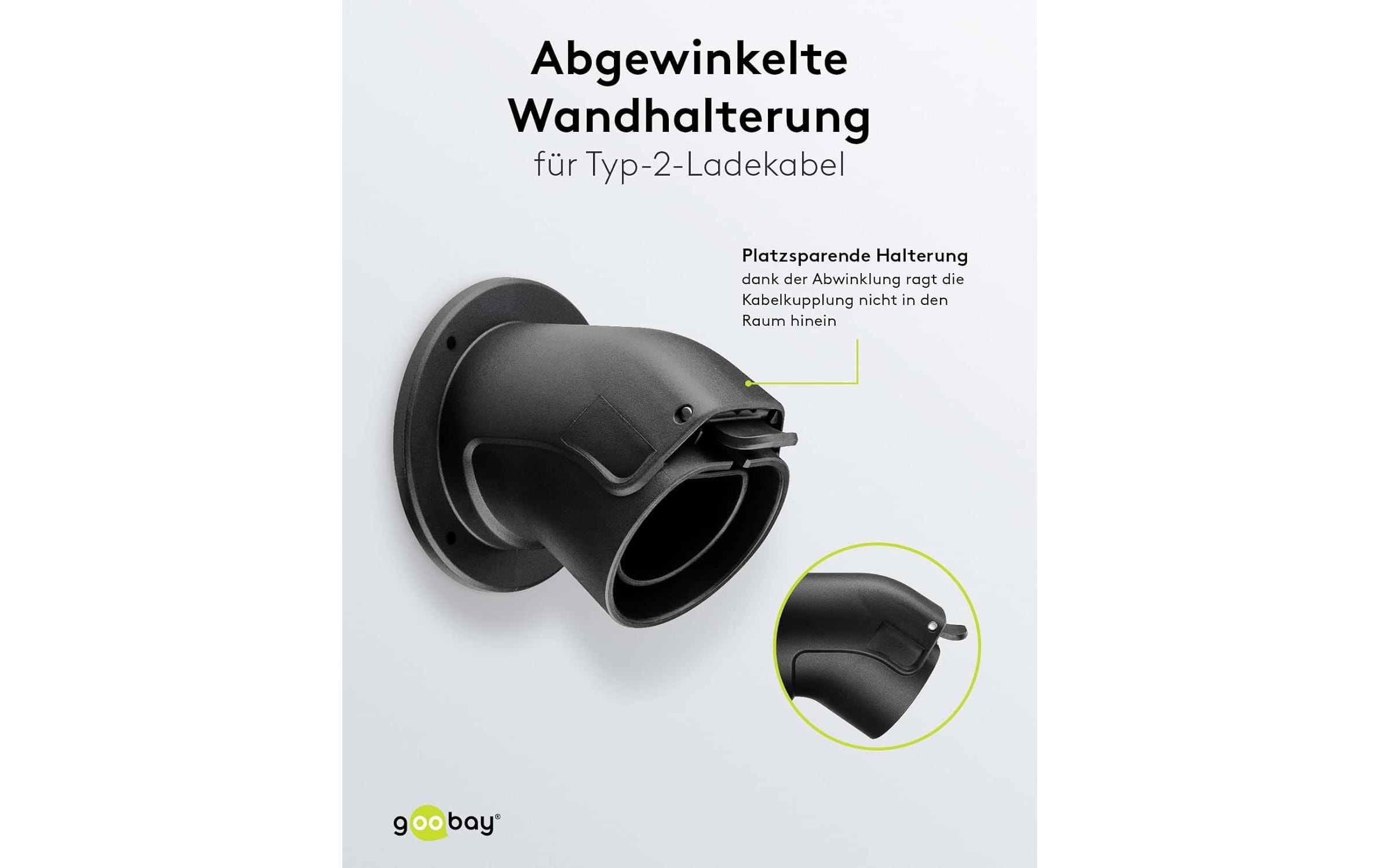 Wandhalterung abgewinkelt für Ladekabel Typ-2Kabel-Wandhalterung für Typ-2 Elektrofahrzeug-Ladekabel