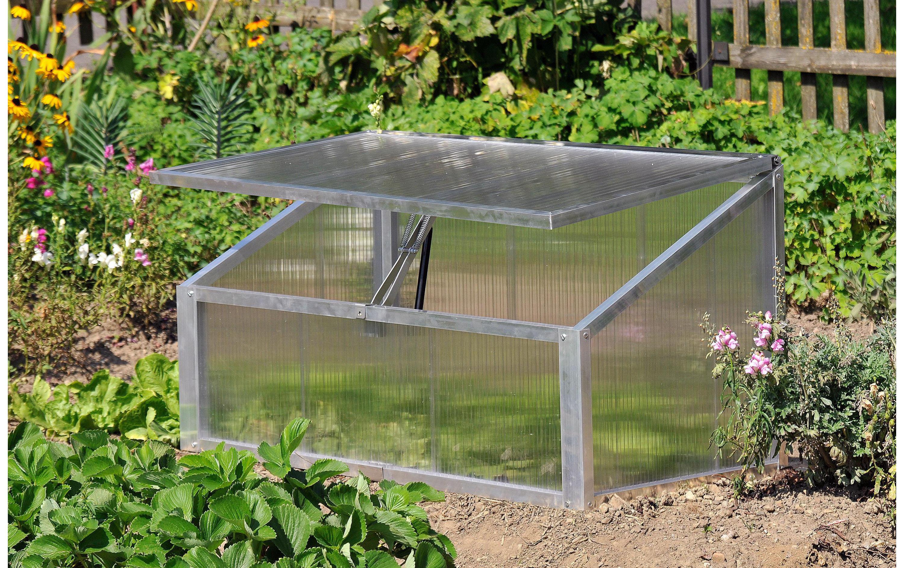 Frühbeetkasten 103 x 53 x 34/56 cm<br>Anlehn-Frühbeetkasten