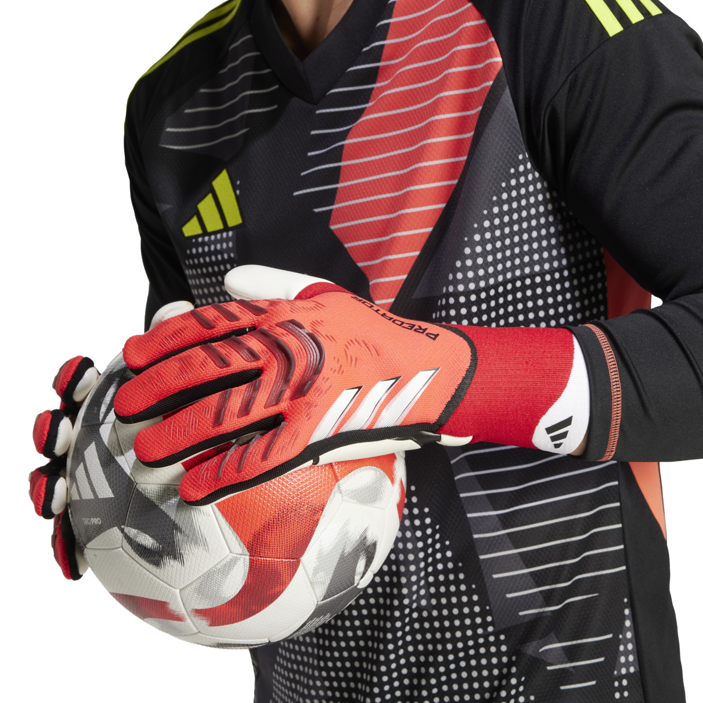 Adidas Predator Pro Keepershandschoenen Rood Wit Zwart