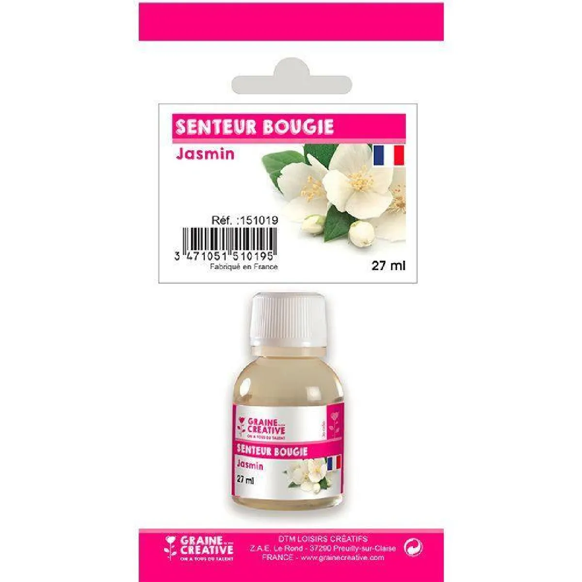 Graines Créatives Parfum Bougie Jasmin
