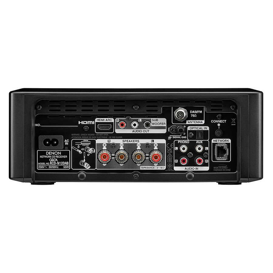 Denon RCD-N12DAB Noir + Triangle Elara LN01 Gris Lin