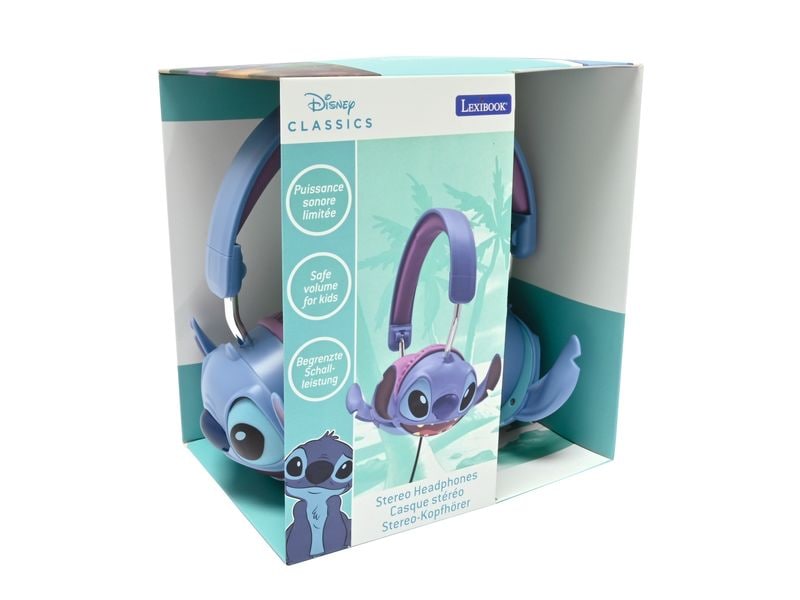 Lexibook Kinderkopfhörer Stereo Stitch Zusammenklappbare, kabelgebundene Stereokopfhörer