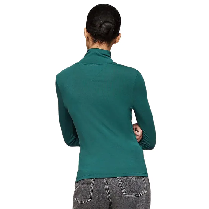 Tommy Hilfiger Slim Badge Mockneck LS Shirt Dames