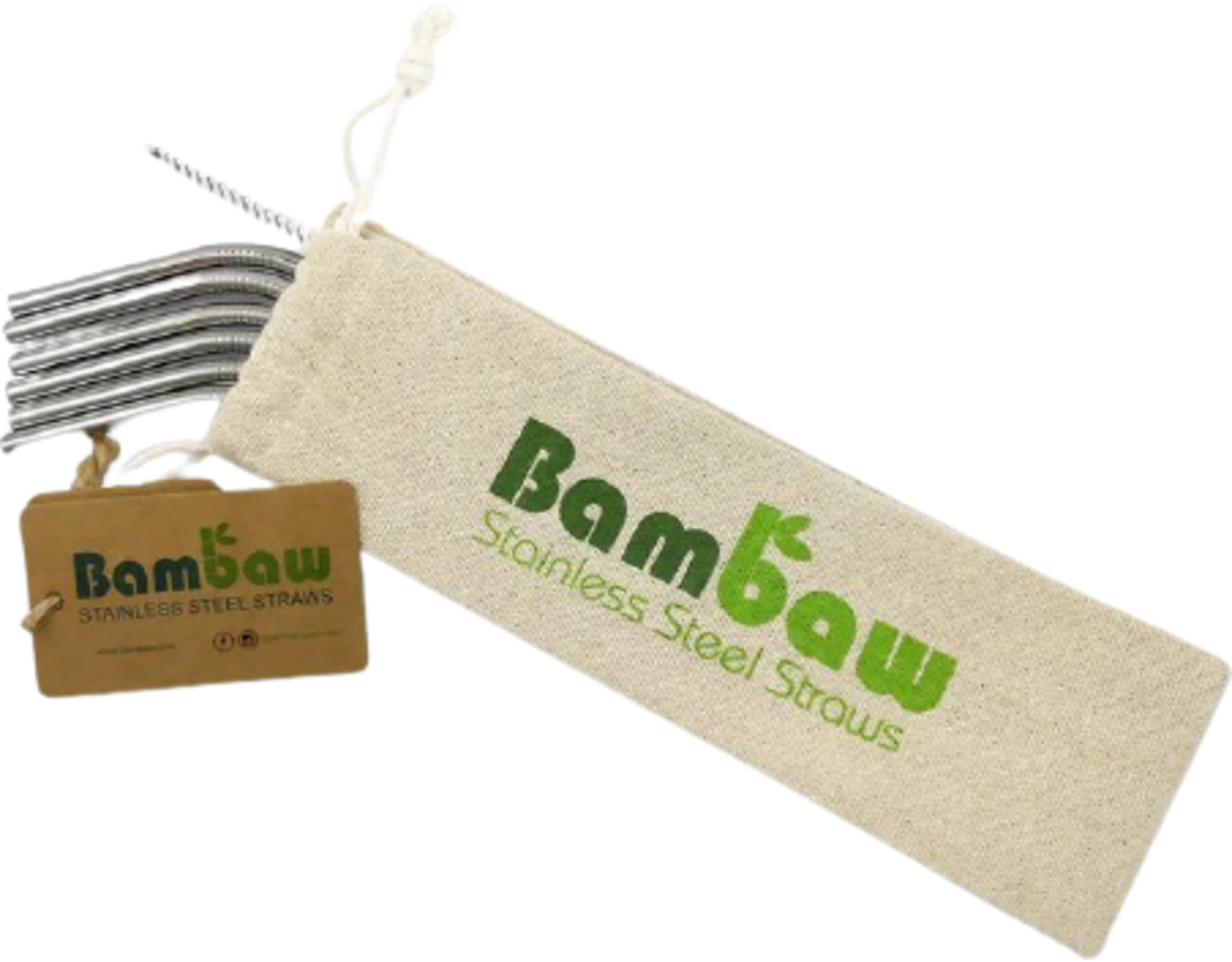Bambaw  Set Edelstahl Trinkhalme