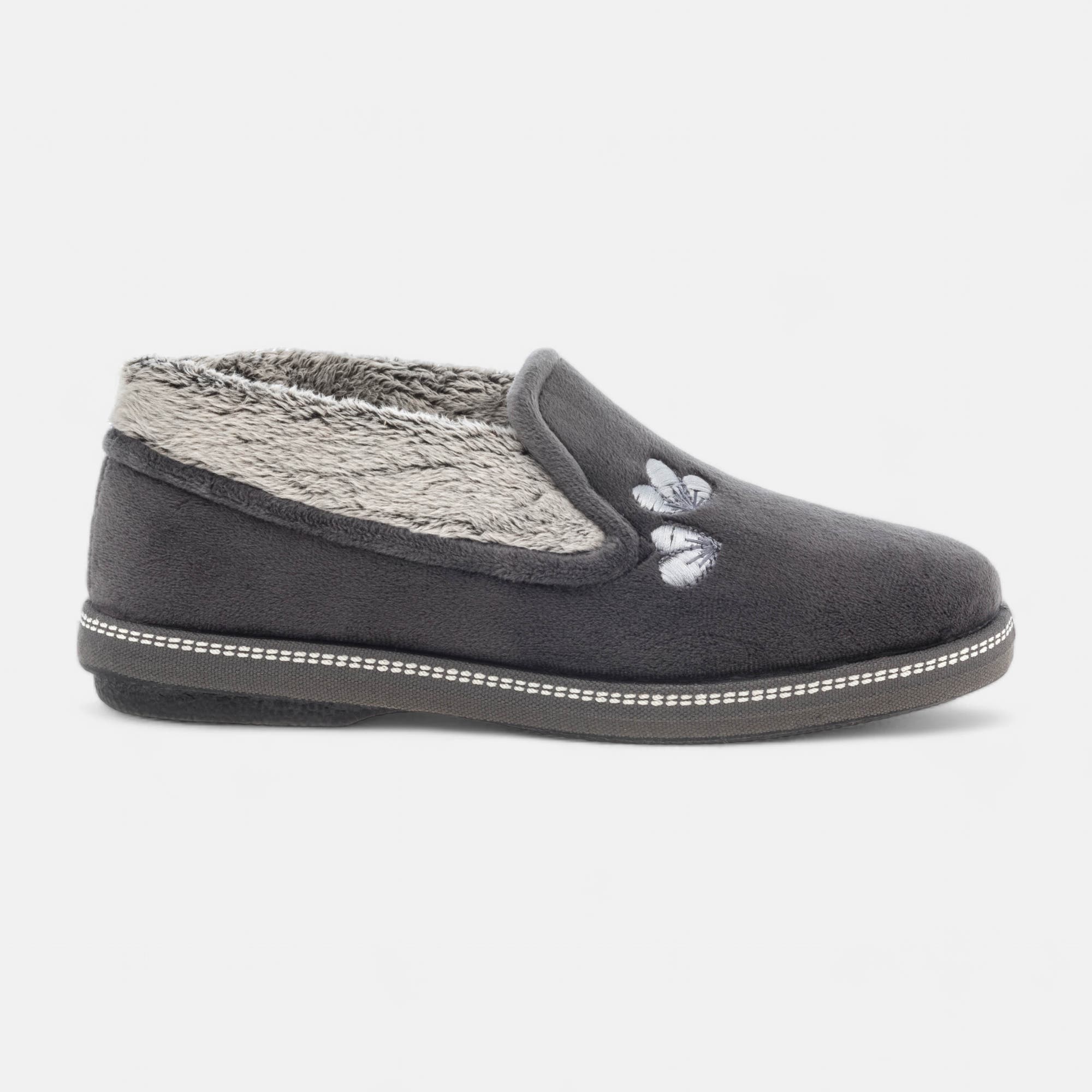 Pantoufles pieds sensibles Femme gris