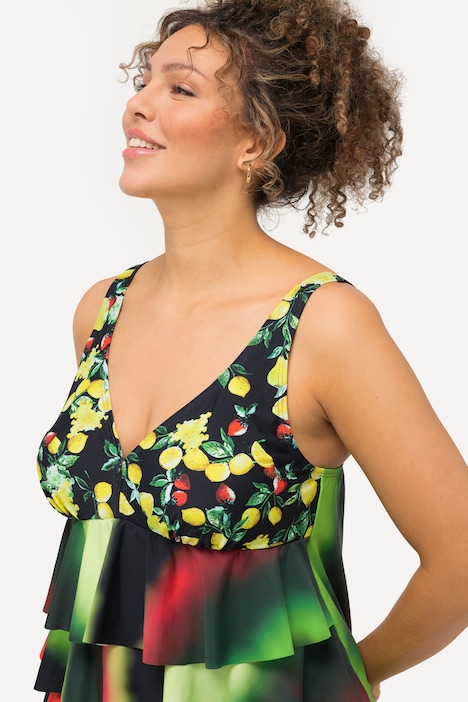 Tankini, Zitronen, Softcups, Zipfelsaum, recycelt