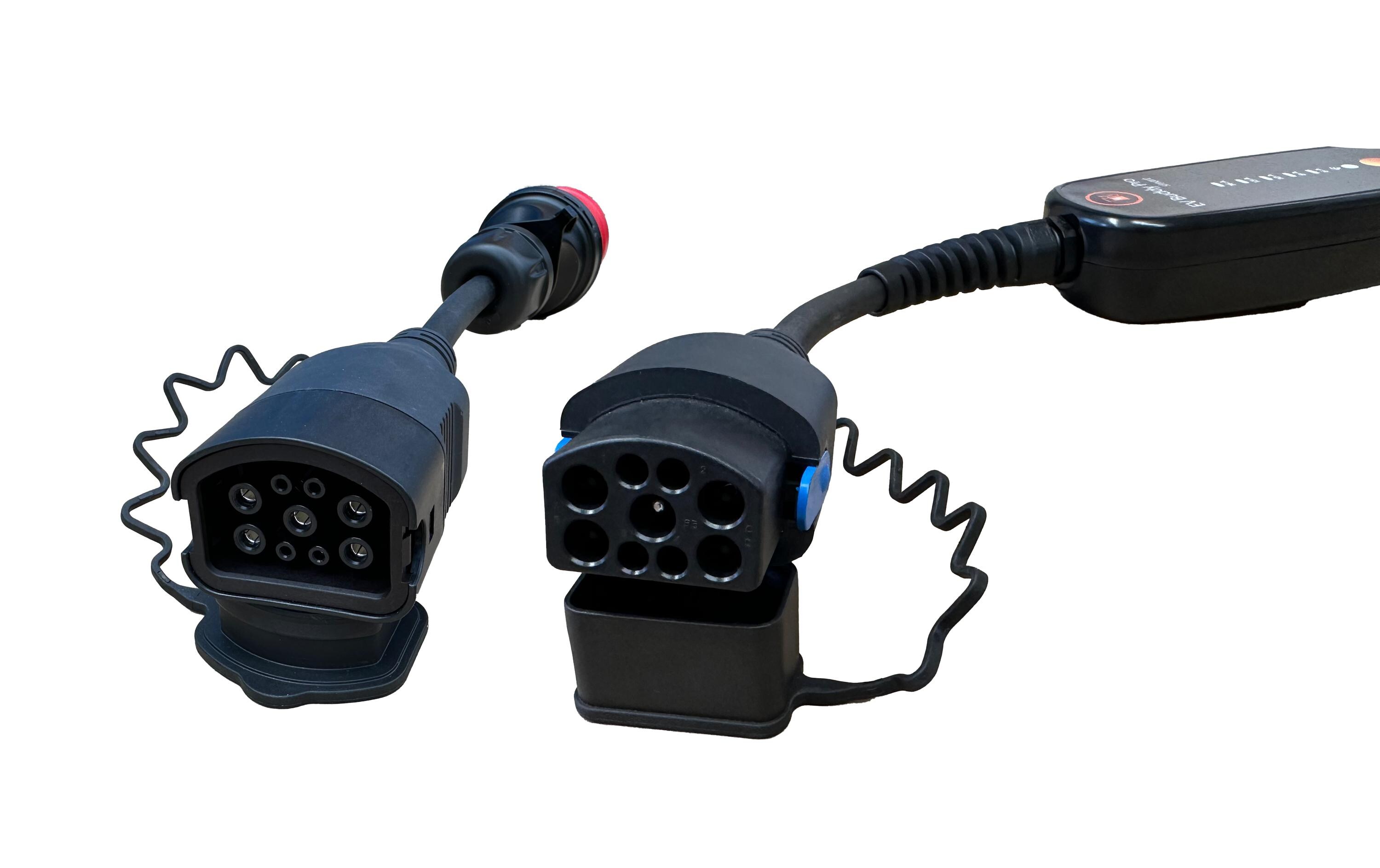 Mobiler Lader EV Buddy Pro Smart 11 kW Swiss Standard 6.5 m<br>Dreiphasiges und einphasiges Laden von Elektroautos mit Typ-2-Anschluss, Kabel 6.5 m
