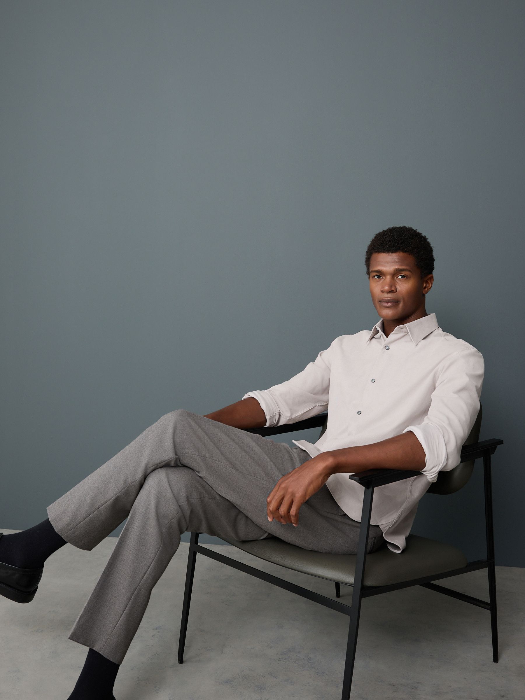 Naturel bruin - Corduroy overhemd met lange mouwen