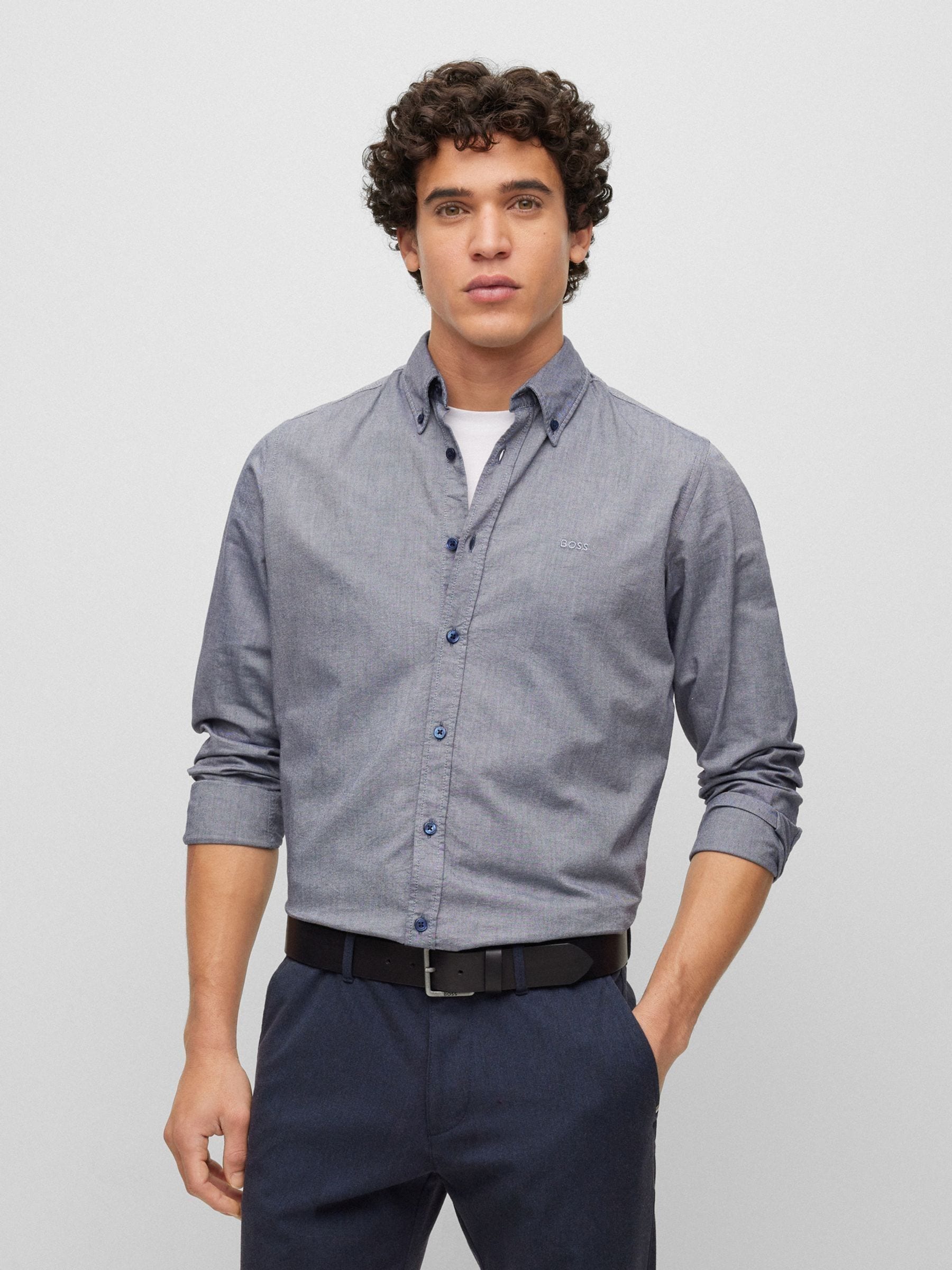 Zwart - BOSS Baxton Leather Belt