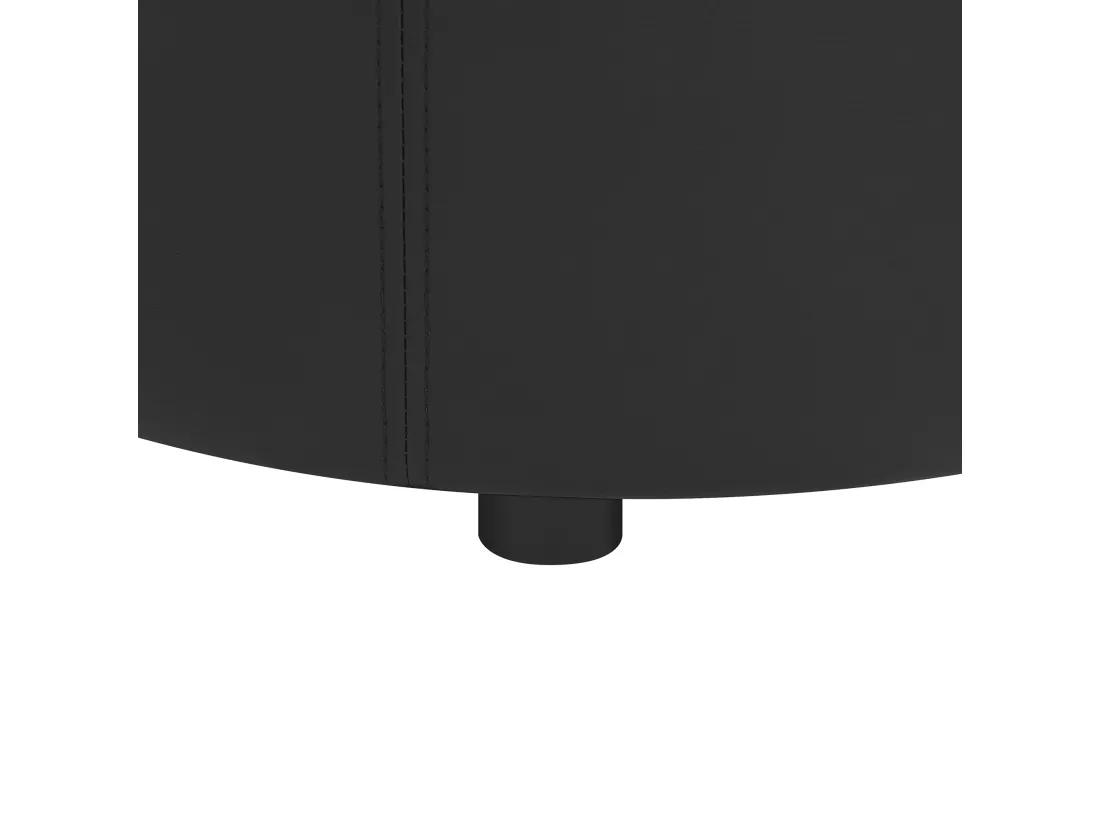 Pouf coffre en cuir PU noir MARYLAND