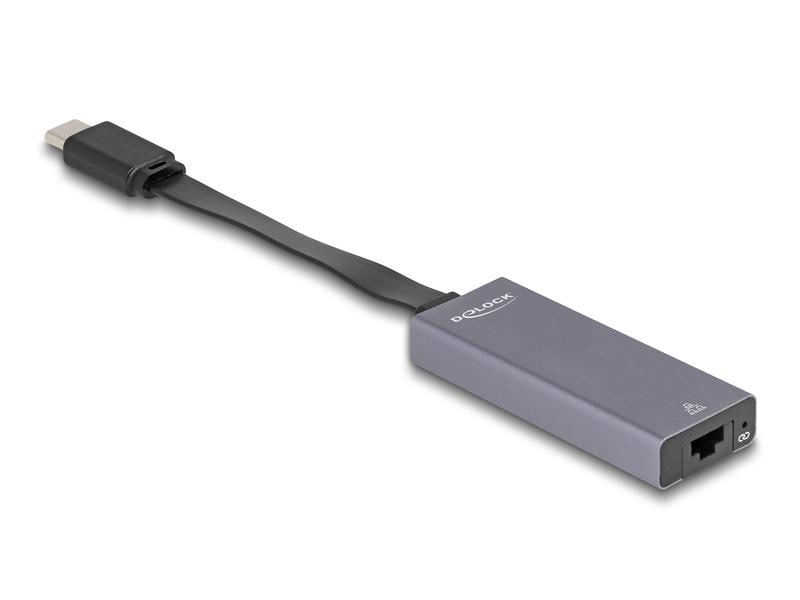 Delock Netzwerk-Adapter USB Typ-C - RJ45, 2.5 Gbps Delock USB Type-C Adapter zu 2.5 Gigabit LAN slim