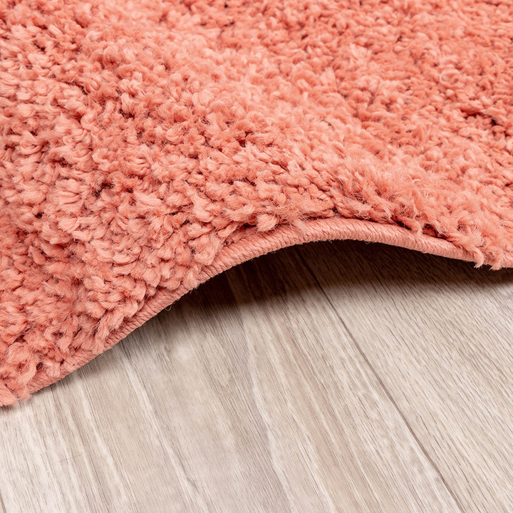 Hoogpolig vloerkleed - Lofty Perzik Roze| Haal kleur in huis!