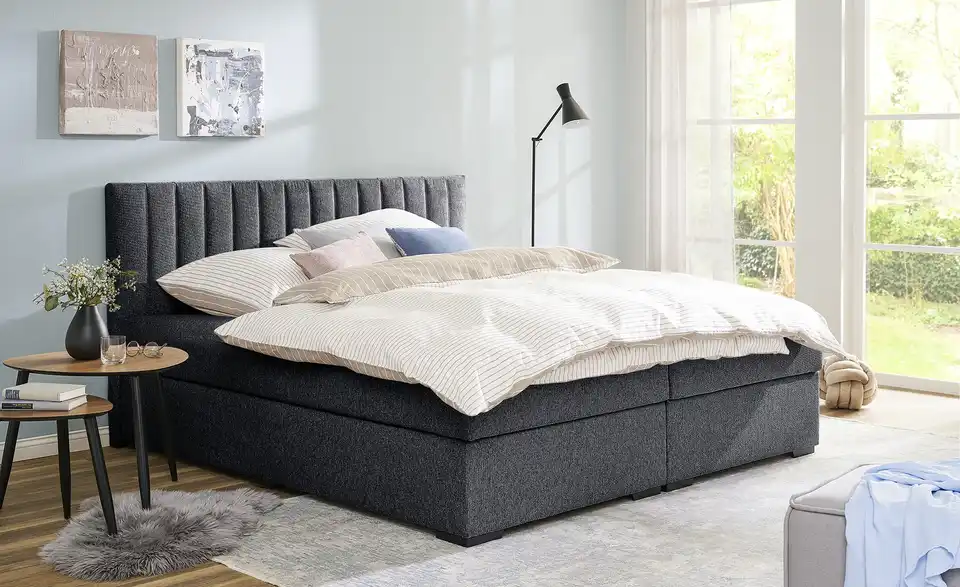 Boxbett Diablo Schwarz H3 Bonnellfederkern