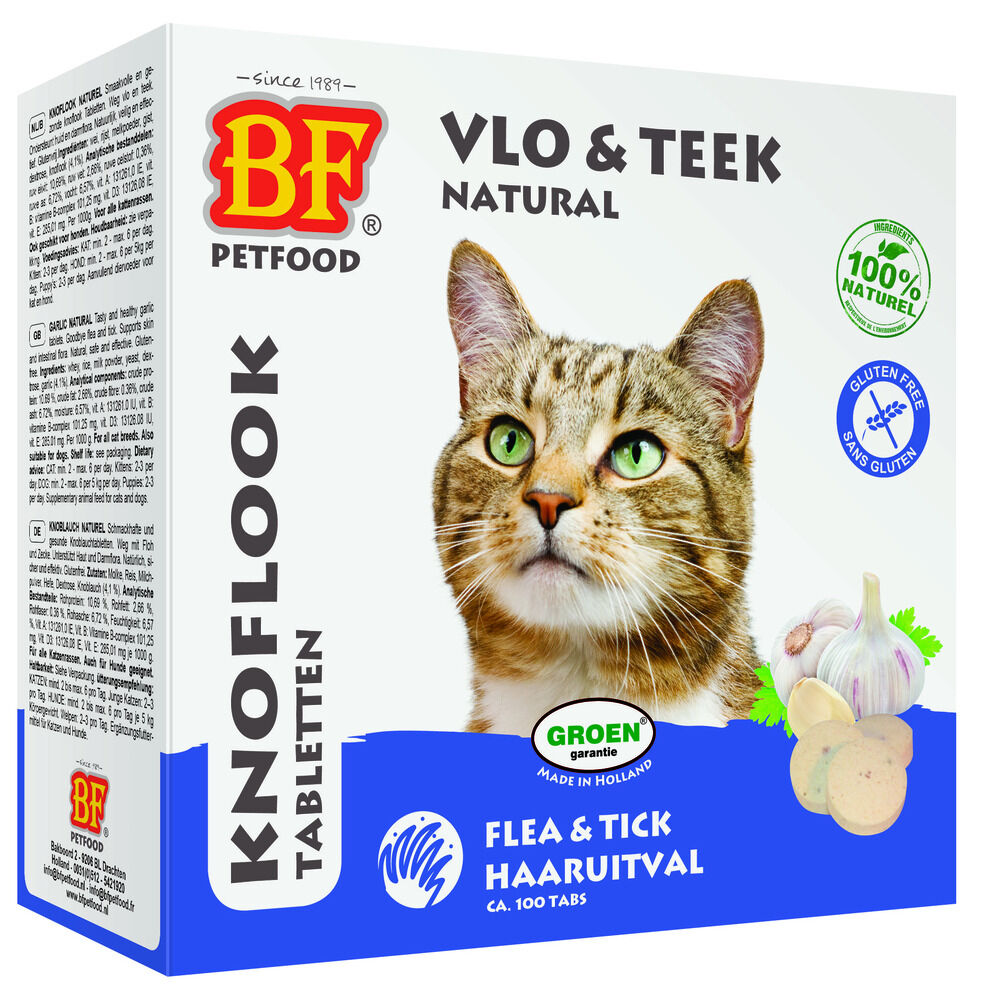 BF Petfood Naturel - Knoflook Tabletten - 100 Stuks - Knoflook