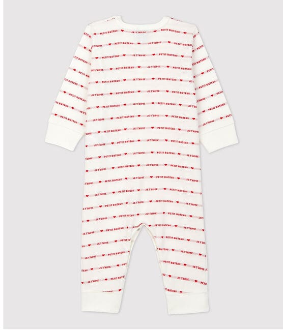 Dors-bien bébé sans pied Petit Bateau je t'aime en coton biologique