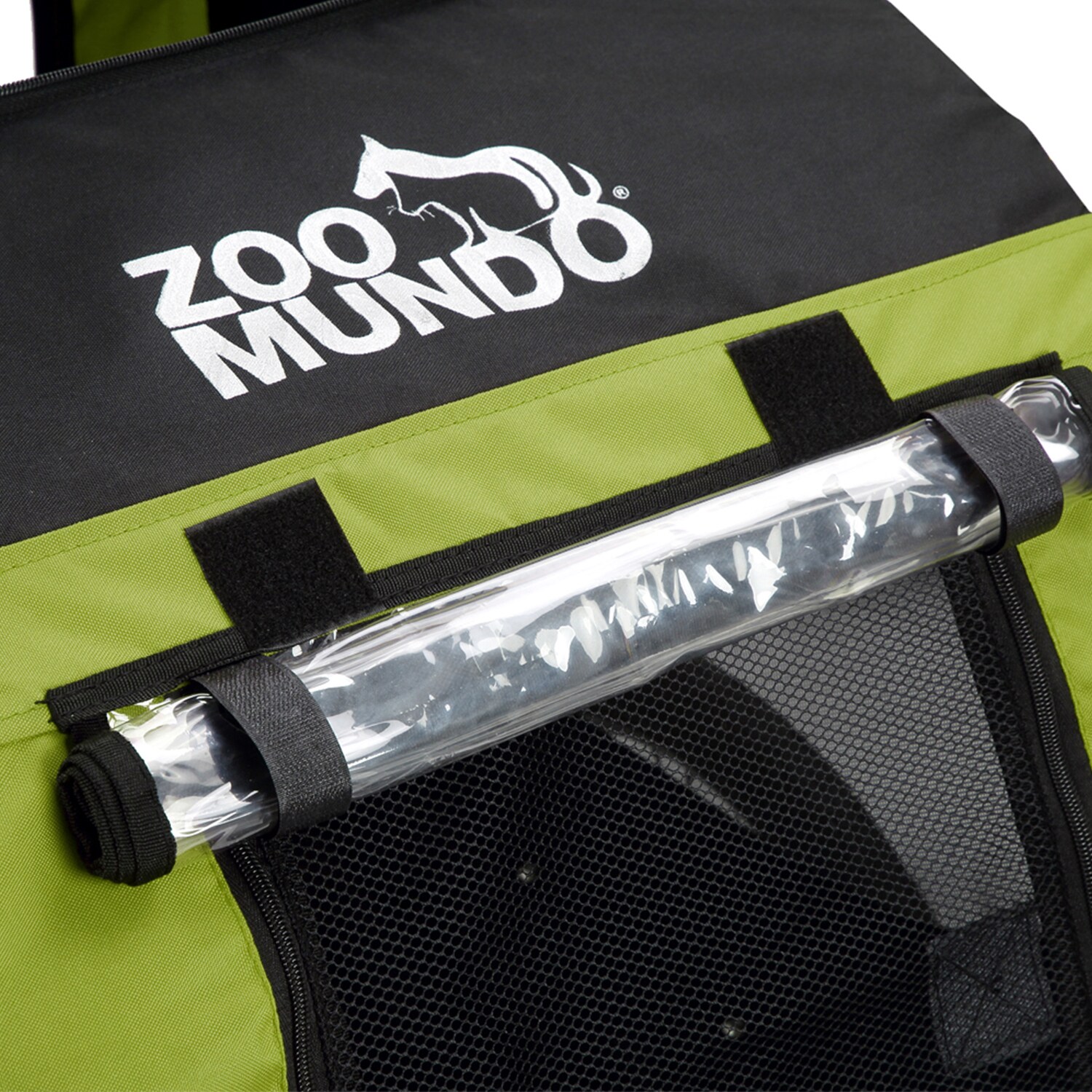 zoomundo Hundeanhänger Fahrradanhänger für Hunde - in Grün/Schwarz - Silver Frame