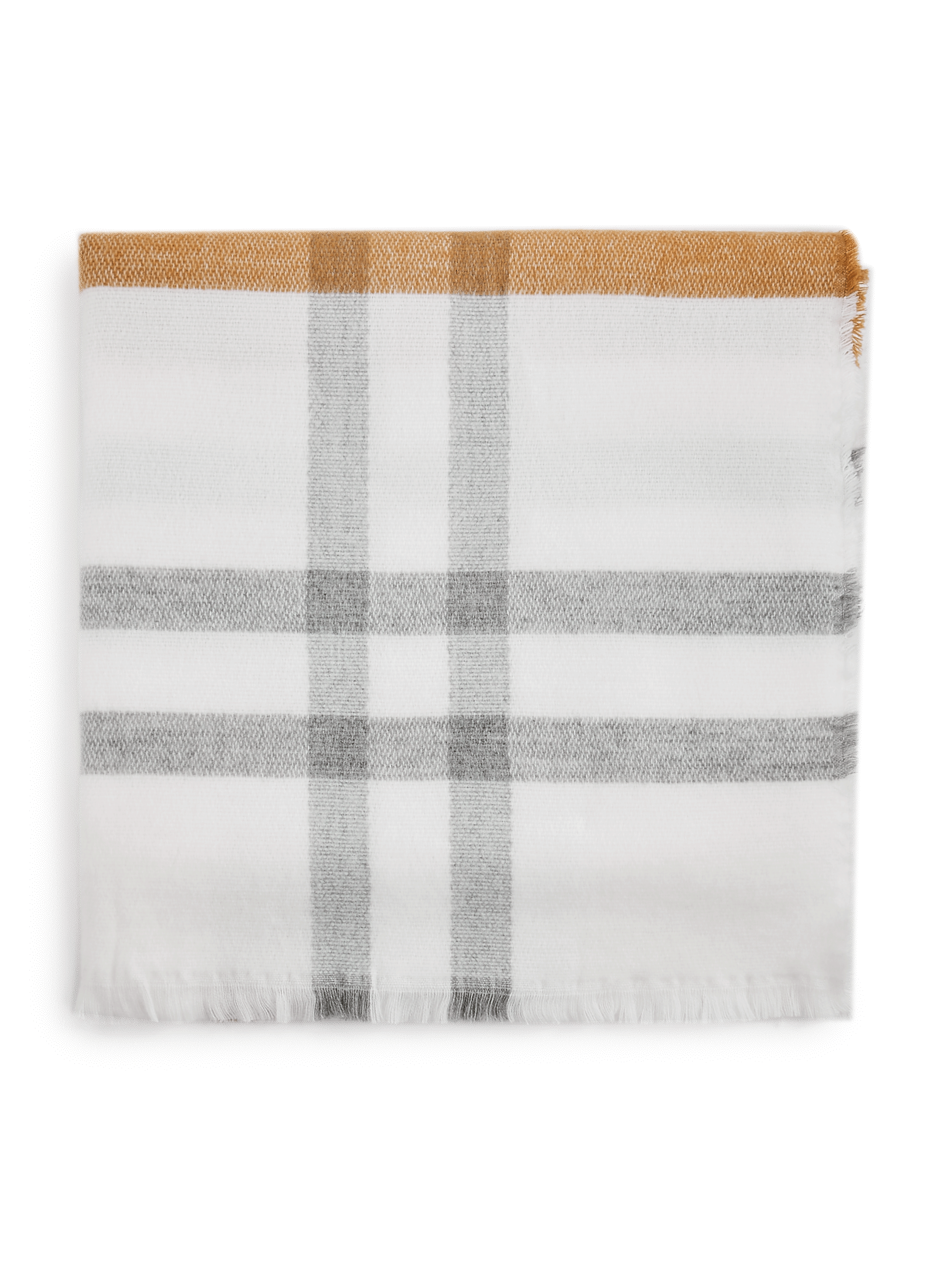 Echarpe à carreaux| Blanc