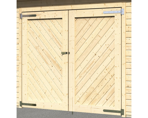 Blokplank garage Karibu 40 mm 435 x 572 cm naturel