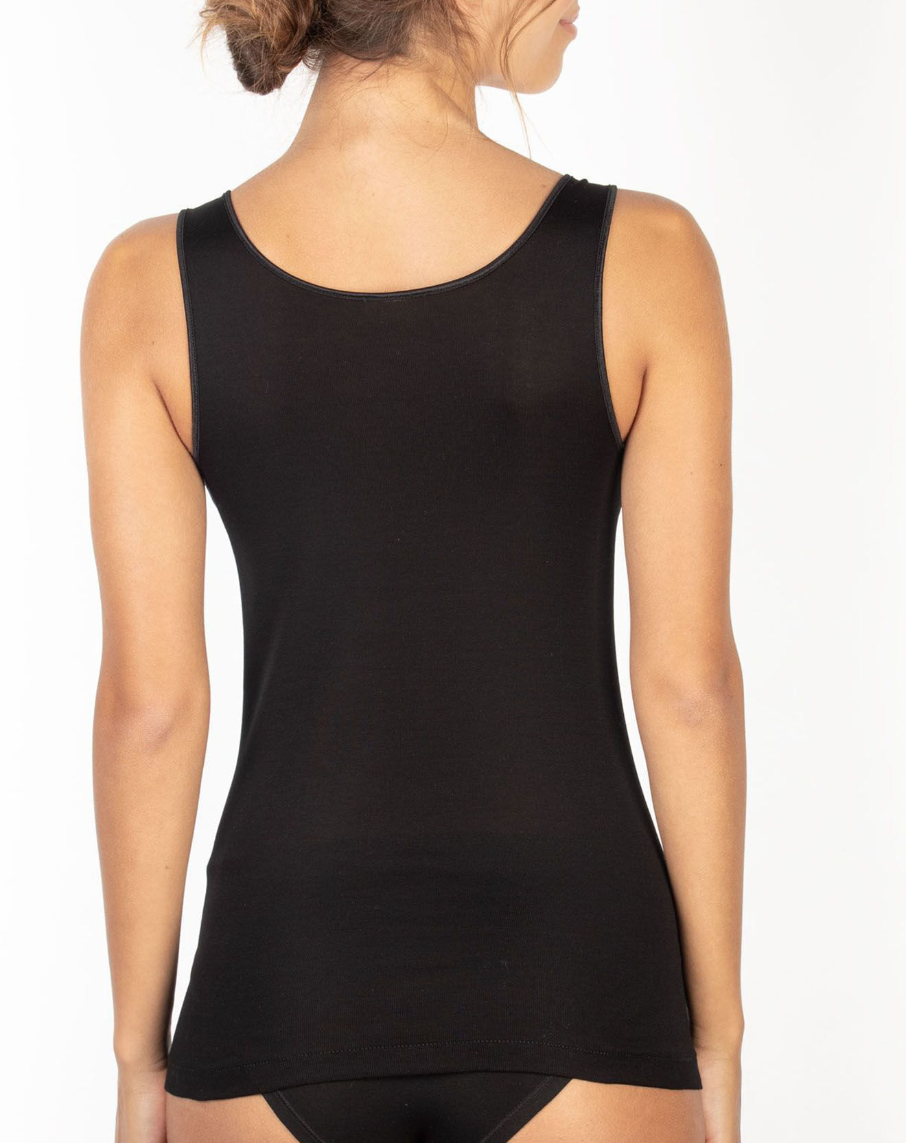 Mare Débardeur Dora en Coton avec dentelle noir