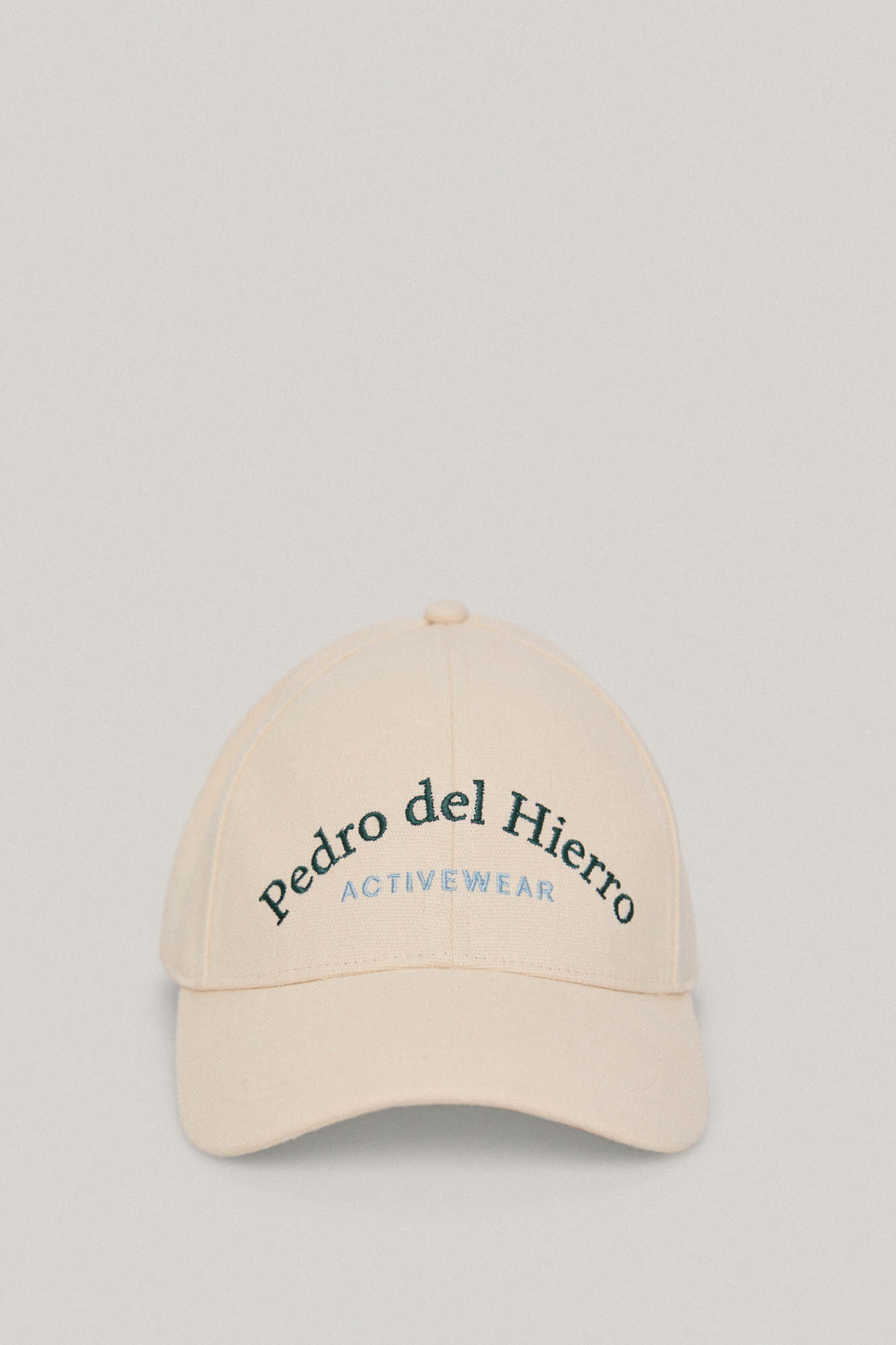 Gorro de lona com logotipo bordado - Bege