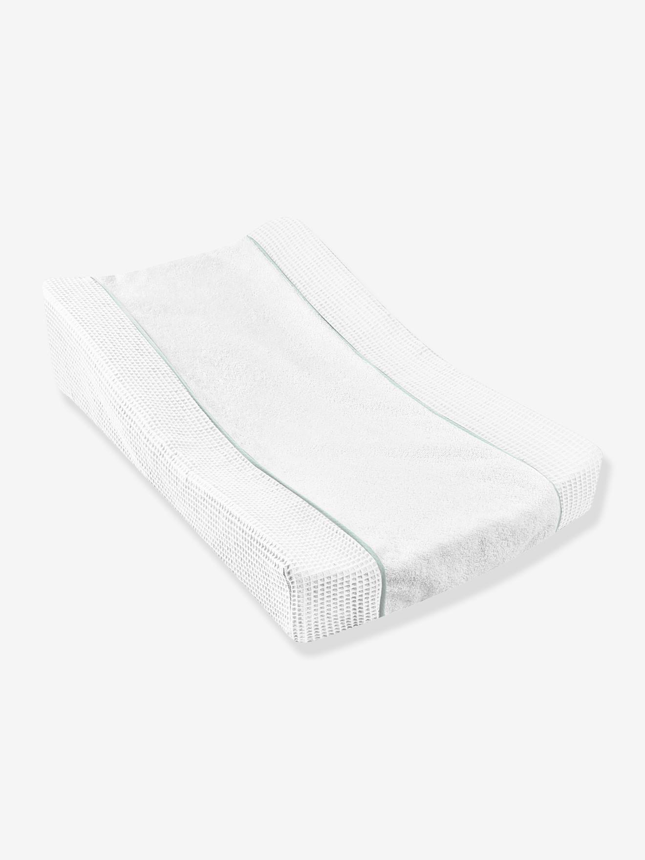 Lençol de elástico branco liso tamanho médio BEABA Sofalange para colchão de trocador