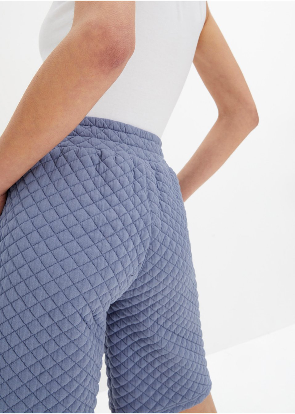 Bermuda de sport surpiqué avec viscose