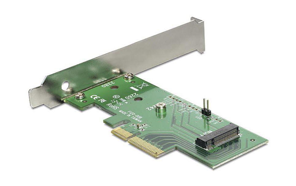 Host Bus Adapter Controller PCI-Ex4 - M.2 NVME, 1PortDelock PCI Express x4 Karte > 1 x intern NVMe M.2 Key M 80 mm – Low Profile Form Faktor